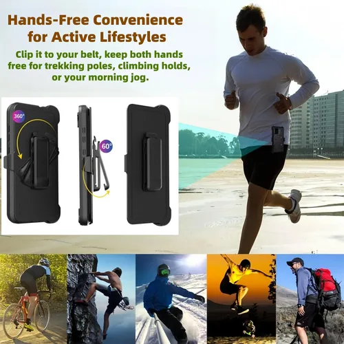 Vista 4 de for iPhone Case, Heavy Duty Military Grade Drop Tested Cover with Built-in Kickstand and for Magnetic Ring (Black,iPhone 11)