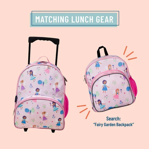 Vista 3 de Wildkin El equipaje con ruedas para niños y niñas, el tamaño del equipaje de mano es perfecto para la escuela y viajes nocturnos, mide 16 x 12 x 6