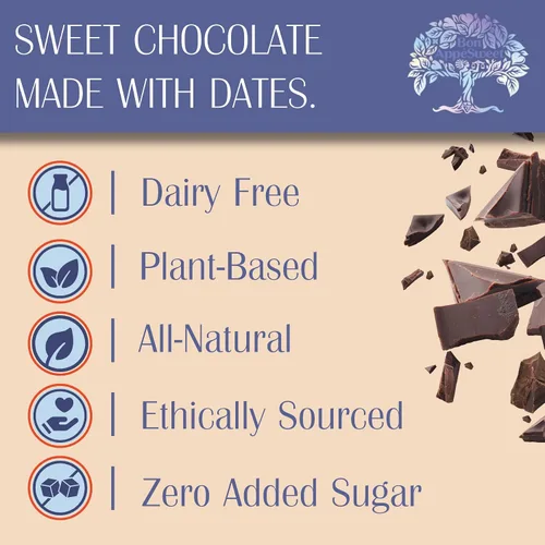 Vista 7 de Bon AppéSweet Barra de Chocolate Endulzada con Dátiles - Mejor que el Chocolate con Leche 2.2 Onzas (Pack de 3) Orgánico, Sin Azúcar Añadida