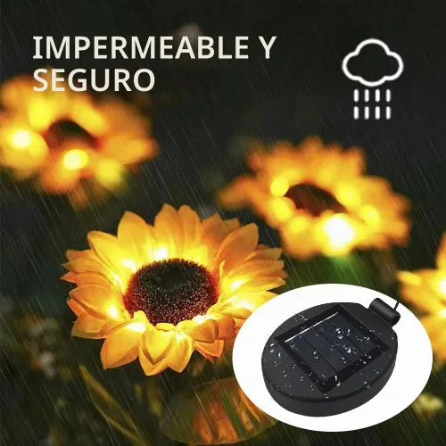 Vista 3 de Parte superior de repuesto de luz solar para luz de flor, panel solar LED, parte de repuesto para decoración de flores al aire libre, jardín, patio