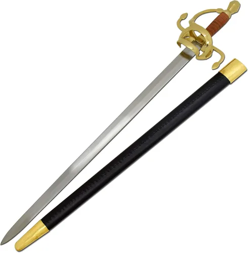 Vista 2 de Medieval Warrior Funda de cuero negra hecha a mano con espiga completa de espiga