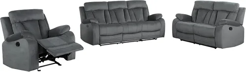 Vista 23 de Blackjack Furniture Elton - Juego de sofá y sofá biplaza de microfibra de 2 piezas con soporte lumbar, acolchado adicional y mecanismo de Beige