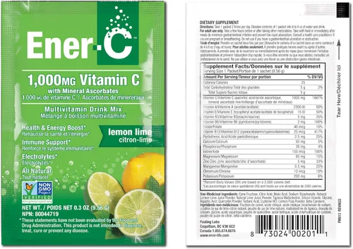 Vista 7 de Ener-C Mezcla de bebida multivitamínica – Paquetes de vitaminas para agua, paquetes de electrolitos en polvo, mezcla de bebidas vitamínicas, mezcla