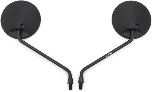 Vista 2 de Juego de espejos redondos universales negros - M10 - Compatible con Kawasaki KE/KH/KM/KV100 KE/KS125 KE175 F6/7/9/11 KZ400/440/550/650/750/900/1000