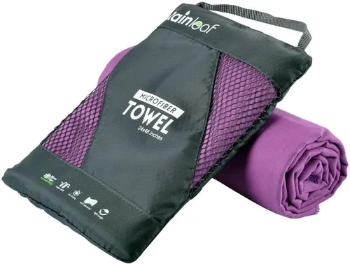 Vista 19 de Toalla de microfibra Rainleaf perfecta para viajes y gimnasio y camping. Secado rápido - Super absorbente - Ultra compacta - Liviana. Adecuada