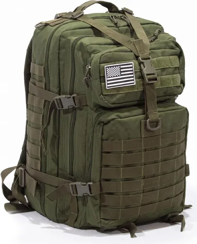 Vista 16 de Mochila táctica expedicionaria 50L - Bolsa Molle grande Negro