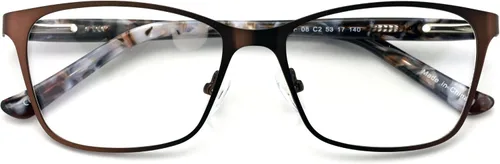 Vista 6 de Gafas de lectura de acero inoxidable de moda para mujer, marco de lente transparente, lector de metal