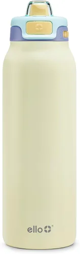 Vista 20 de Ello Pop & Fill botella de agua de acero inoxidable de 22 onzas con tecnología de llenado rápido, metal de doble pared y aislado al vacío, tapa