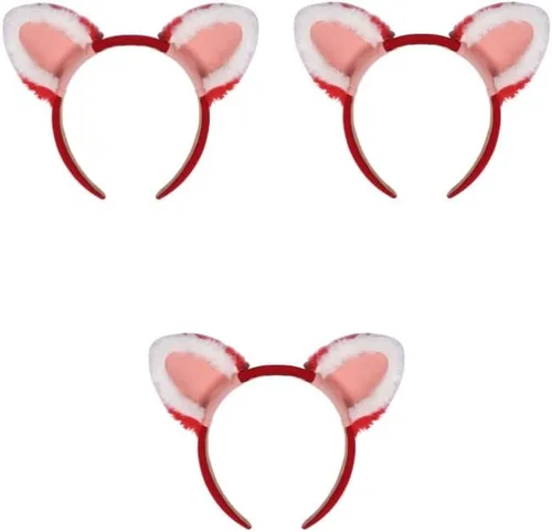 Vista 10 de Diadema para niñas con orejas para cosplay, panda, gorra de béisbol con orejas para niños