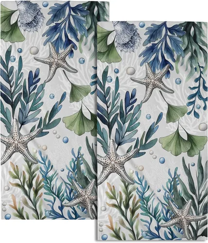 Vista 10 de Giwawa Toallas de mano en blanco y negro – Juego de 2 toallas de baño decorativas para baño, cocina, gimnasio, 14 x 28 pulgadas