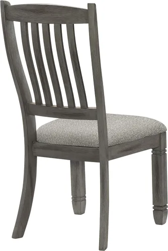 Vista 7 de Lexicon Saratoga - Silla de comedor (juego de 2), color gris antiguo