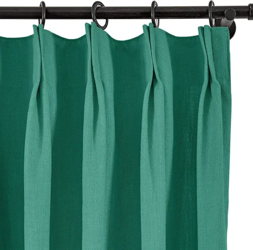 Vista 200 de Frelement Cortinas plisadas de lino de algodón de 100 pulgadas de ancho y 102 pulgadas de largo, cortinas con reducción de ruido para sala