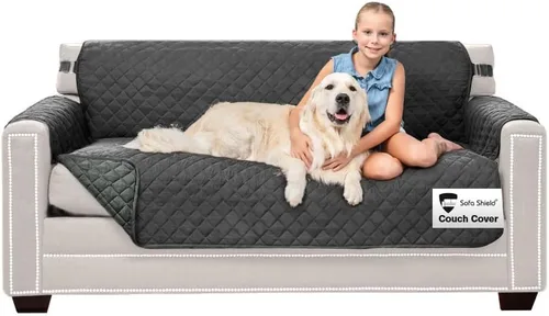 Vista 159 de Sofa Shield - Funda para sofá Loveseat con correa patentada, protector de cojín, funda reversible diseñada en EE. UU. resistente a manchas