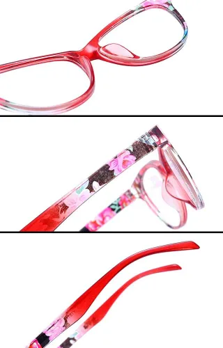 Vista 5 de Gafas de lectura (3 unidades), diseño vintage, diseño floral, lentes de lectura para mujeres y hombres, unisex