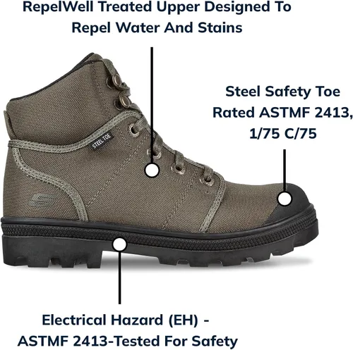 Vista 4 de Skechers Botas de trabajo para mujer, Rotund - Darragh ST