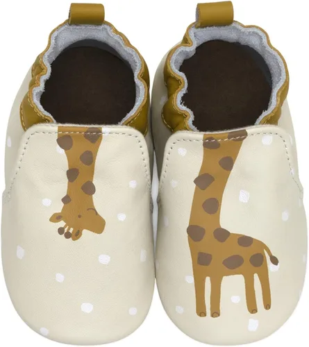 Vista 22 de Robeez Zapatos de cuna con suela suave antideslizantes para bebés varones y unisex, pantuflas mocasines para bebés y niños pequeños, 0-24 meses Lino
