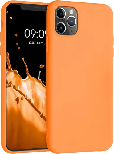 Vista 8 de kwmobile Funda compatible con Apple iPhone 11 Pro Max - Funda protectora de silicona TPU suave y delgada, color azul báltico