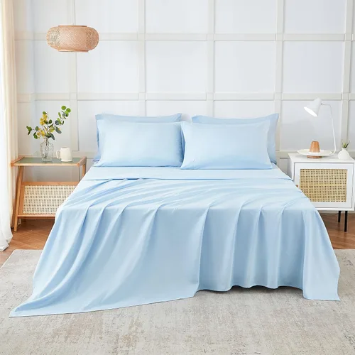 Vista 2 de ILAVANDE Juego de Sábanas Queen de 6 Piezas, Juego de Sábanas de Cama Queen de Microfibra Súper Suave de Lujo de Hotel Serie 1800 - Sin Arrugas