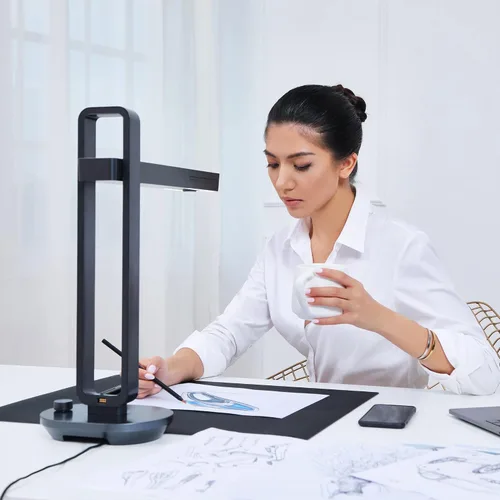 Vista 8 de CZUR Aura Pro - Escáner de libros portátil, escáner de documentos A3, tecnología de aplanamiento automático y eliminación de huellas dactilares, OCR