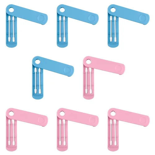 Vista 11 de Hisopos de algodón reutilizables, 4 unidades, hisopo de silicona portátil lavable, brotes de algodón de silicona de doble punta para maquillaje