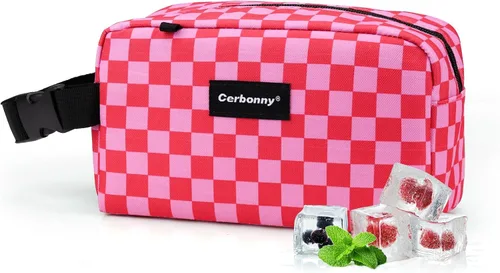 Vista 25 de Bolsa de almuerzo mini enfriadora Cerbonny, bolsa de almuerzo congelable y bolsa de snacks, bolsa aislada para viaje/trabajo/escuela, lonchera mini
