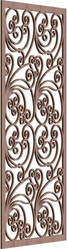 Vista 50 de 9 3/8"W x 24 3/8"H x 1/4"T Marilla Decorativos Paneles de Pared de Madera Calado, Abedul