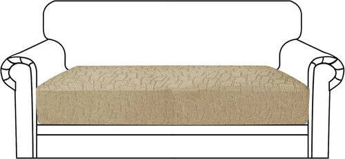 Vista 24 de MAXIJIN Fundas de cojín impermeables para sofá, funda de cojín individual de asiento de silla, fundas elásticas para sofá modular con parte inferior