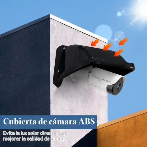Vista 5 de Cubiertas universales para cámaras de seguridad, protección contra sol y lluvia, techo protector impermeable para cámaras Bullet y Dome, cubierta