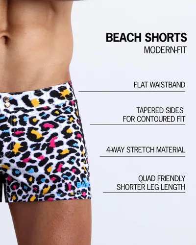 Vista 8 de Bang Men's Swimwear - Beach Shorts - Stretchy Quick-Dry All-Use Premium Swimsuit Trunk Square Cut