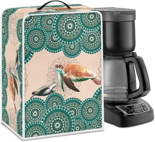 Vista 13 de DISNIMO Cubierta antipolvo para cafetera de mariposa azul, fundas para máquina de hacer café de cocina con mango superior, cubierta