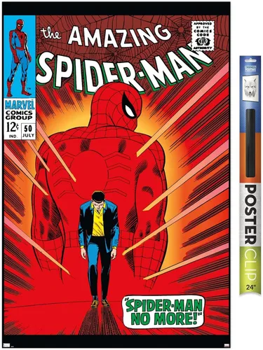 Vista 17 de Trends International Marvel Comics Amazing Spider-Man #50 - Póster de pared, 22.4 pulgadas de largo x 14.7 pulgadas, versión enmarcada en madera