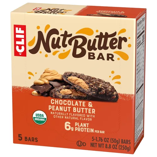 Vista 12 de CLIF Barra de mantequilla de nuez – Mantequilla de maní de chocolate – Barras energéticas rellenas – Sin OMG – USDA Orgánico – A base de plantas