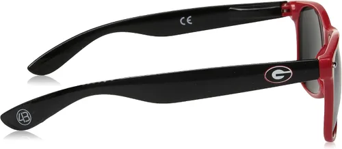 Vista 3 de NCAA Georgia Bulldogs UGA-2 - Templo frontal rojo, lentes plateados, talla única, rojo