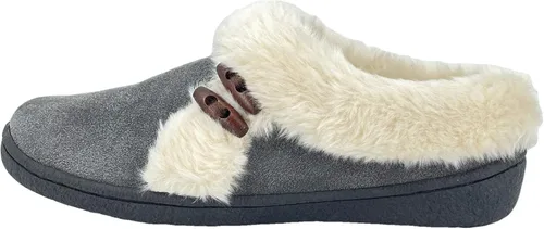 Vista 2 de Clarks JMH2047 - Pantuflas de piel sintética de felpa suave para mujer