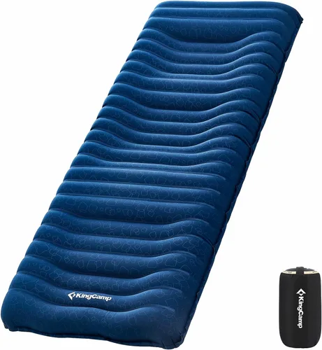 Vista 8 de KingCamp PREMIUM SINGLE - Colchoneta de dormir autoinflable, colchón de aire y espuma de valor R 7.5, almohadilla de dormir aislada de 3 pulgadas