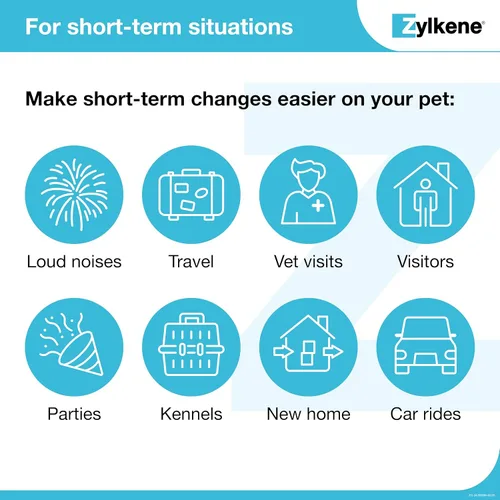Vista 5 de Vetoquinol Zylkene Suplemento calmante de apoyo para perros y gatos pequeños, ayuda a promover la relajación y reducir los factores de estrés