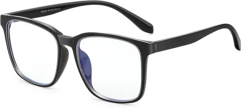 Vista 6 de TEAPLMTT - Lentes de bloqueo de luz azul, anteojos de computadora cuadrados grandes, anti luz azul para mujeres y hombres