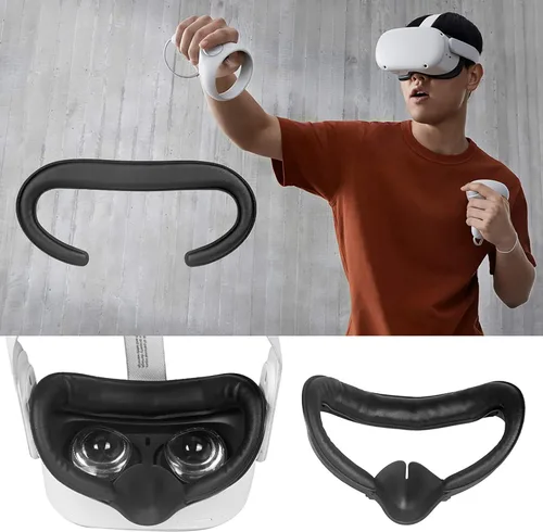 Vista 8 de Oculus Quest 2 Facial Interface Bracket Leather Eye Cover 6 Sets (Black)