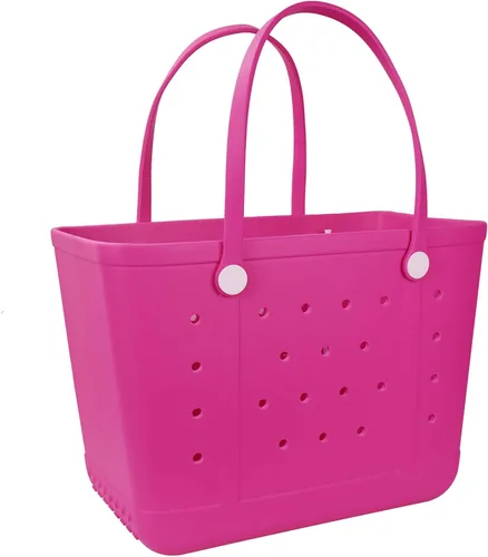 Vista 2 de Juyeesm X Large Beach Bag, Oversized Rubber Beach Bag, Washable Open Tote Bag Durable Tote Travel Bags
