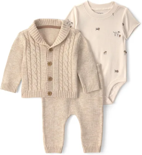 Vista 31 de Carter's Baby Boys' 3-piece Bodysuit Pant Sets Construcción azul