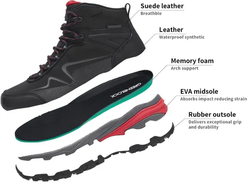 Vista 5 de NS - Botas de senderismo para hombre, impermeables, ligeras, para senderismo