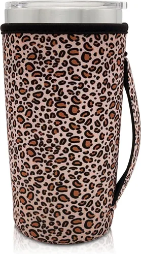 Vista 16 de Fundas Aislantes de Neopreno Portavasos con Asa para Vasos Tumbler de 20oz, Funda Reutilizable para Café Helado Para Tazas de Café de 30oz - 32oz