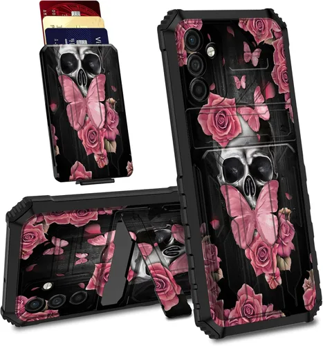 Vista 33 de Funda para Samsung Galaxy A13 5G con ranura desmontable para tarjetero, función atril, doble capa, resistente, a prueba de golpes, funda oculta