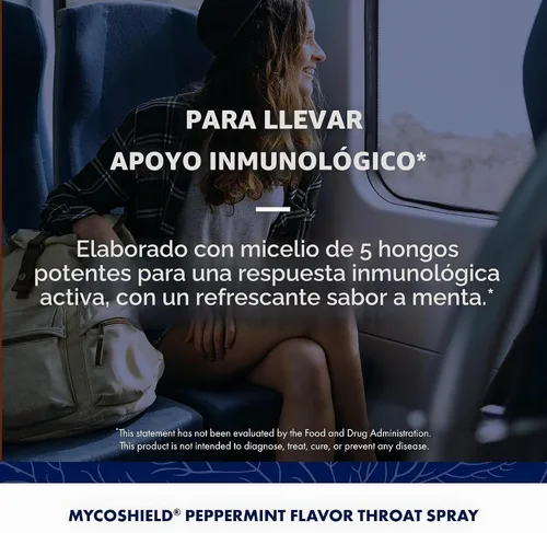 Vista 5 de Host Defense MycoShield - Spray para garganta, menta, 1 onza líquida