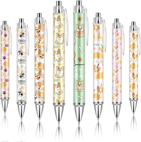 Vista 16 de Ireer 8 bolígrafos de bola para mujeres 1.00 mm de tinta negra lindos y elegantes, bolígrafos de punta fina de escritura suave para estudiantes