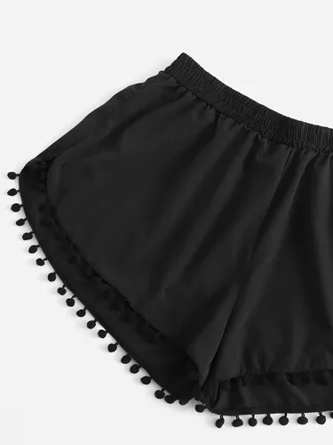 Vista 4 de SheIn Pantalones cortos de traje de baño para mujer, con cintura elástica, parte inferior de bikini