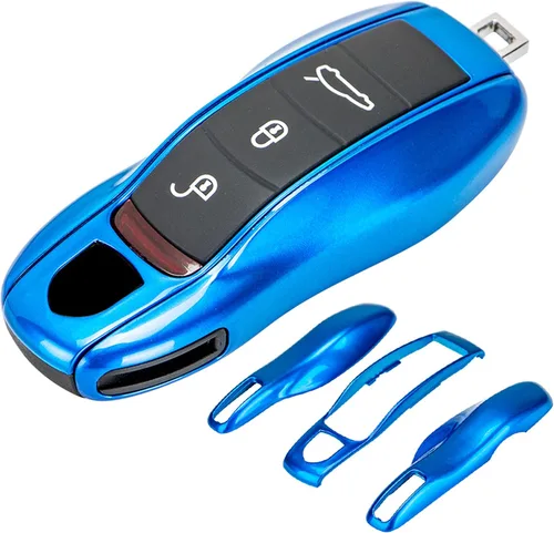 Vista 21 de AeroBon Funda pintada de 3 piezas para llavero compatible con reemplazo de carcasa de llave Porsche (MK1, gris ágata) Also fits 911 718 Boxster