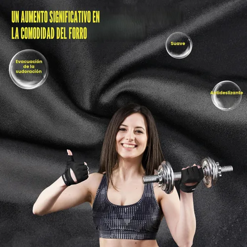 Vista 5 de HOZMOZ Guantes ventilados para levantamiento de pesas, guantes de gimnasio gruesos y acolchados con protección completa de la palma, agarre