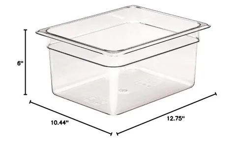Vista 5 de Cambro (26CW135) Bandeja de comida de tamaño medio de 6" - Camwear®