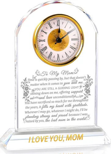 Vista 10 de Ornalrist Regalos de Jefe para Hombres y Mujeres Reloj de Cristal, Regalos para Jubilación Jefa Mujer - Regalo de Apreciación de Jefe para Hombres